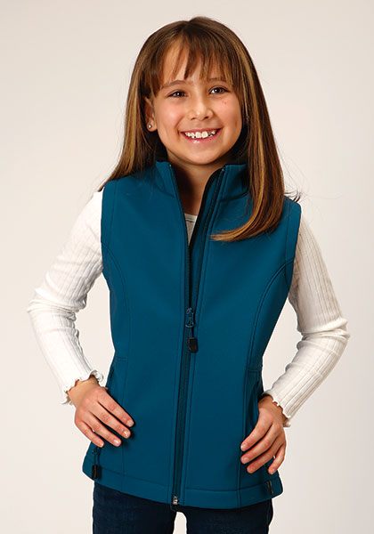 Roper - Girls 1642 Deep Teal Softshell Vest
