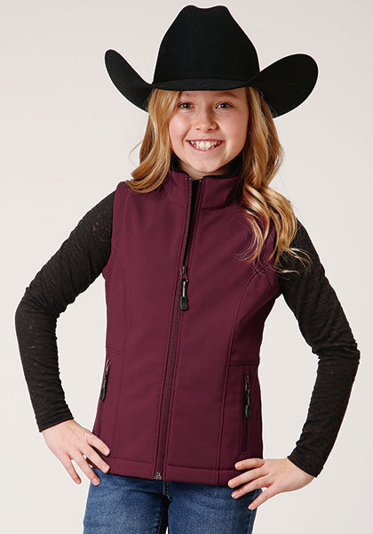 Roper - Girls 1294 Wine Softshell Vest