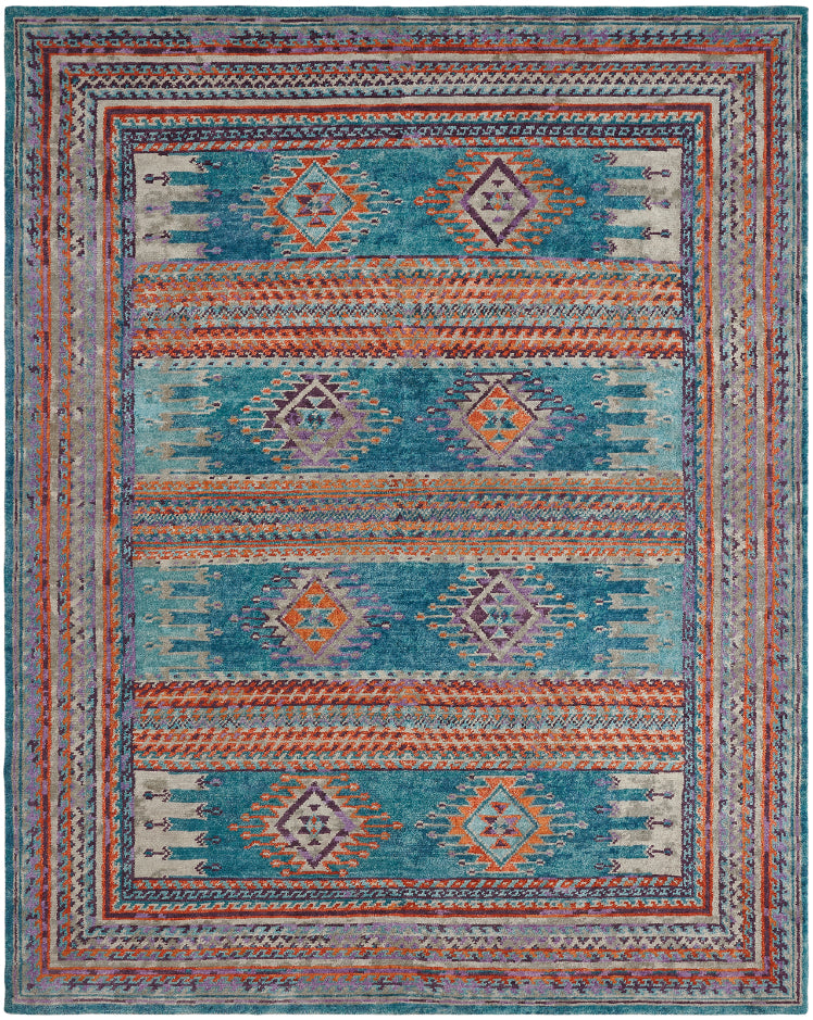 Desert Jewel Area Rug - Turquoise