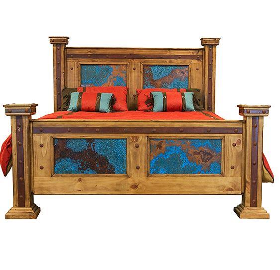 Turquoise Copper Panel Bed