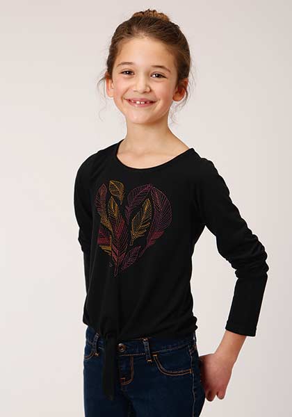 Roper Girls Long Sleeve Shirt - 00485 Jersey Tee