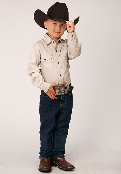Roper Boys Long Sleeve Shirt - Tan
