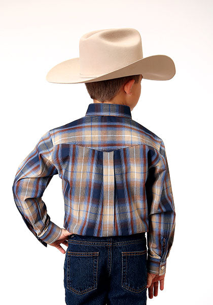 Roper Boys Long Sleeve Shirt - 1842 Ranch Plaid