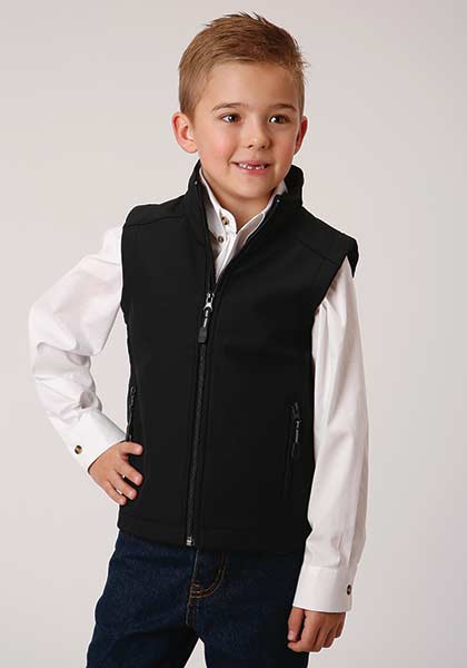 Roper - Boys 00259 Black Softshell Vest