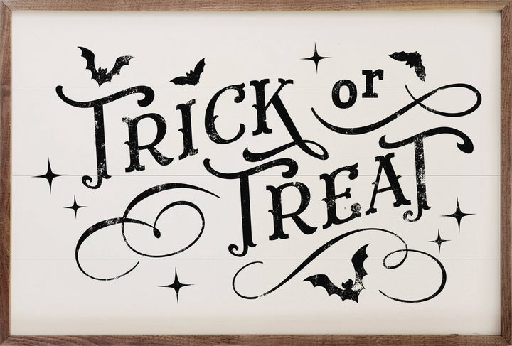 Trick Or Treat Bats And Curls White