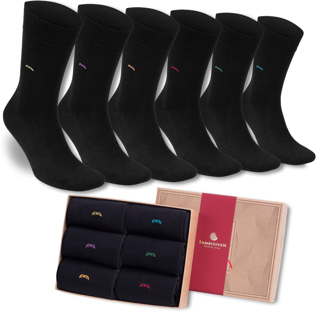 Bambooven Men’s Bamboo Dress & Trouser Socks – (6 Pairs) 635