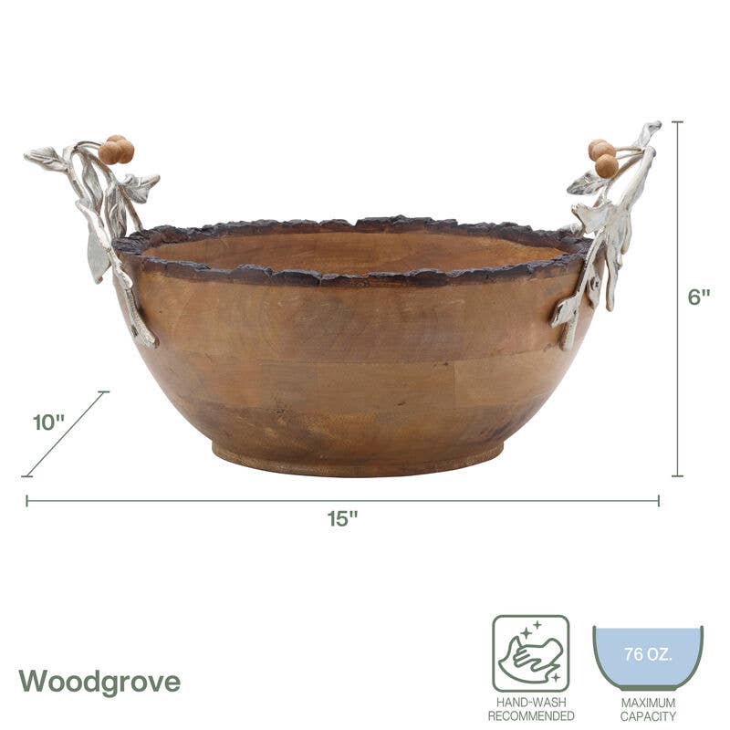Fitz and Floyd Woodgrove Serving Bowl Photo Box