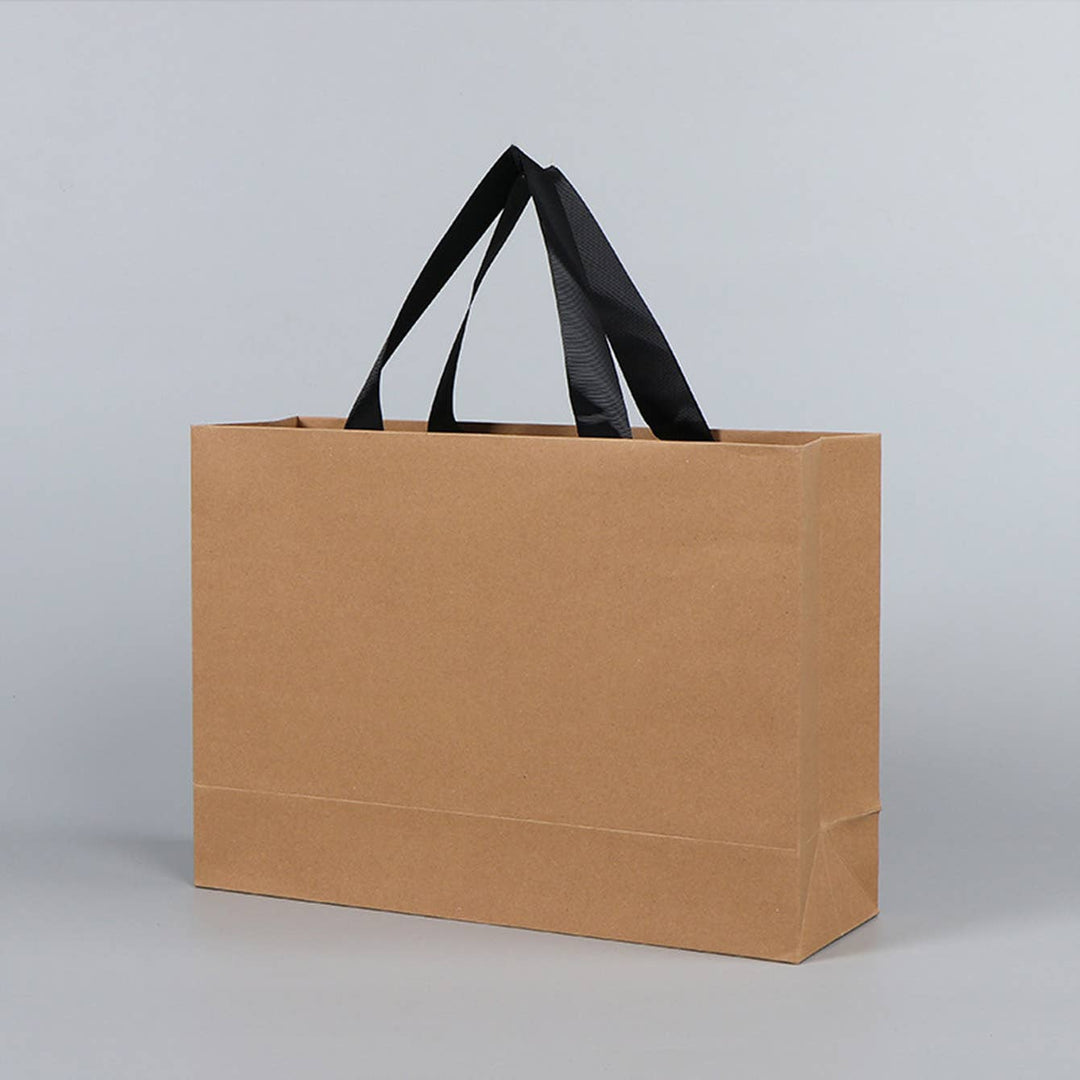 Premium Threaded Rope Kraft Brown Paper Gift Bag w/ tissue