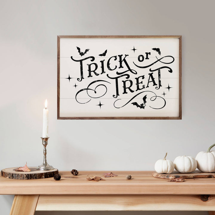 Trick Or Treat Bats And Curls White