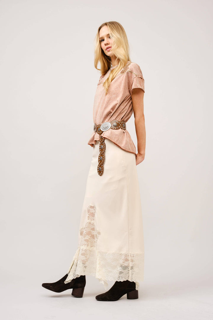 23376T -  Embroidered Shoulder Western Yoke T-Shirt