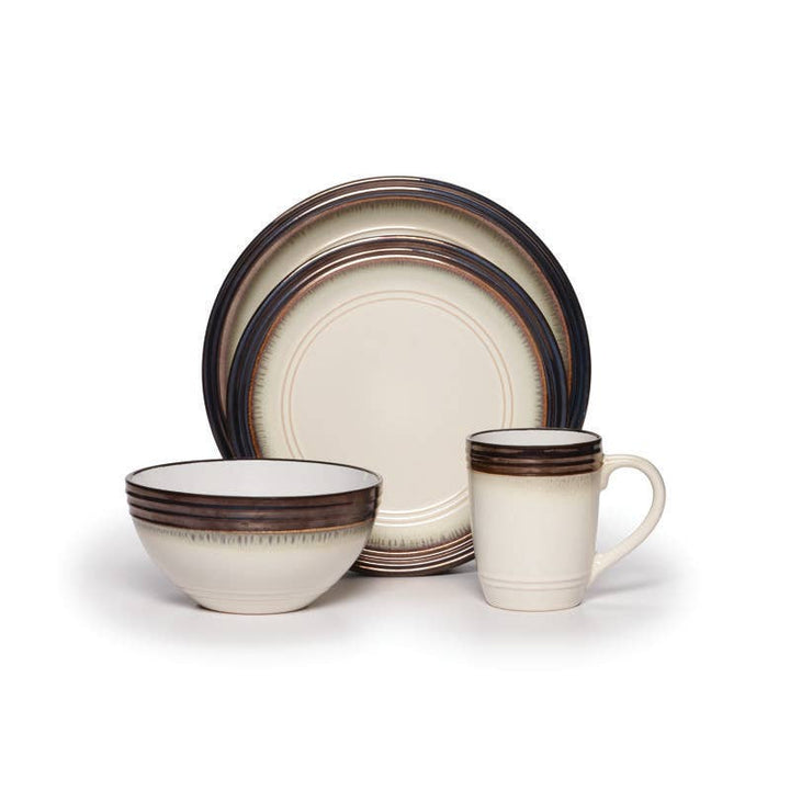 Mikasa Grmt Bscs Bailey 16Pc DW Set  Brown Bx Pkg