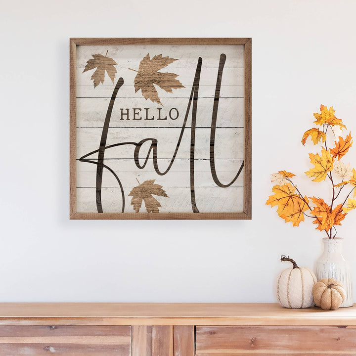 Hello Fall Leaf Whitewash