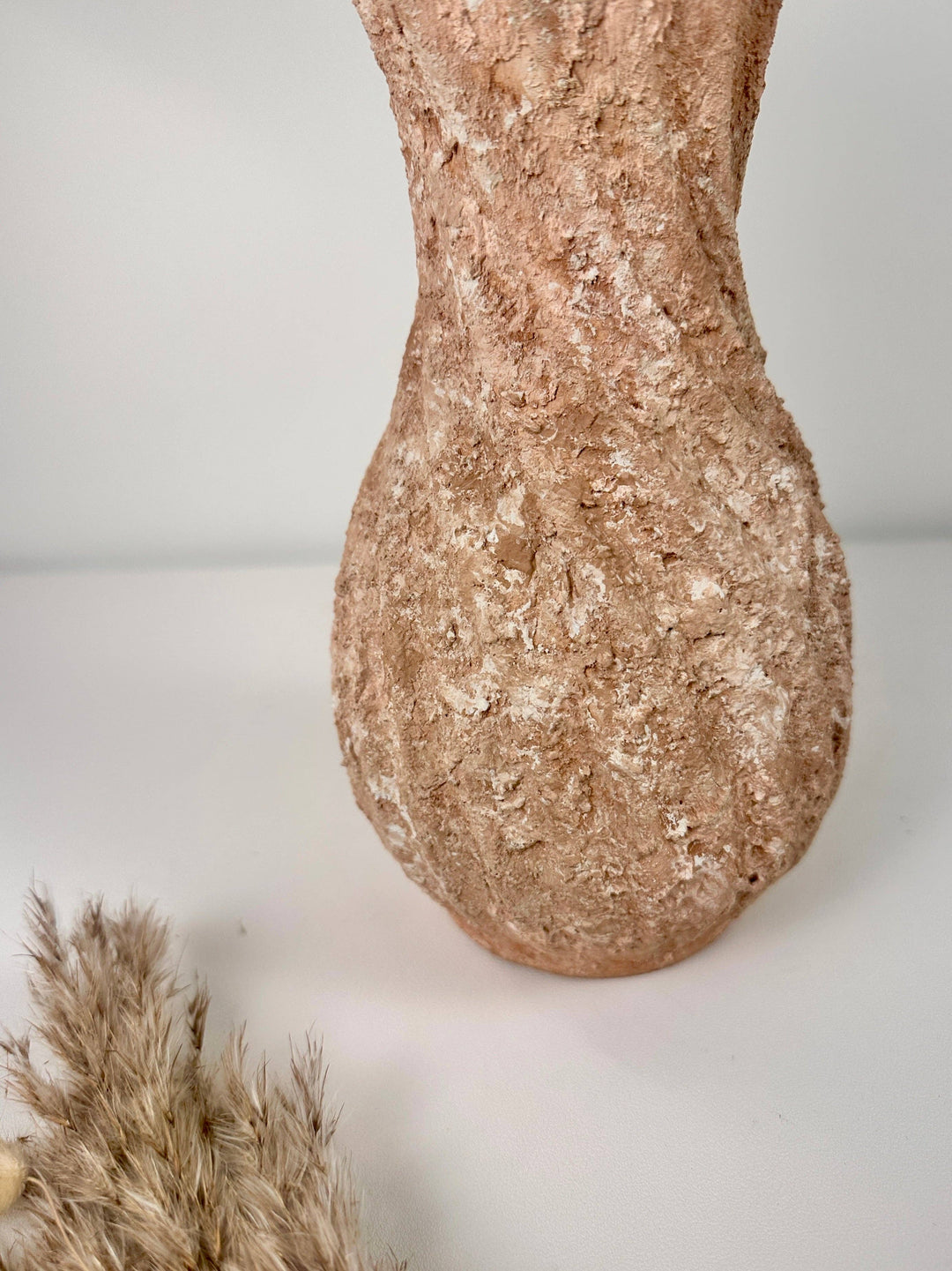 Twisted Ceramic Vase 12" tall Terracotta Brown