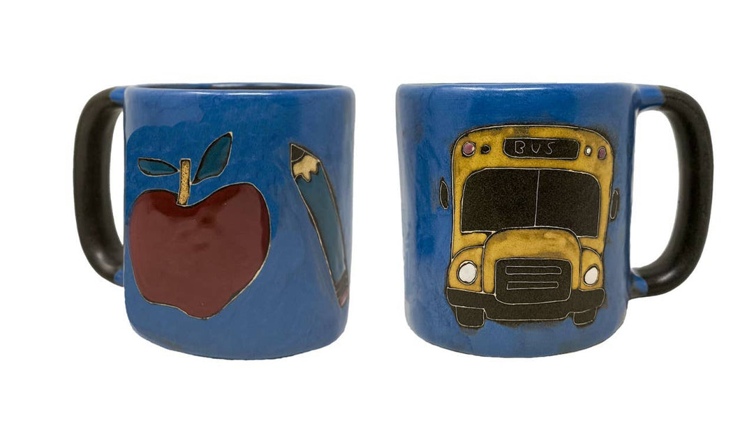 Mara Stoneware School Bus/Apple Mug