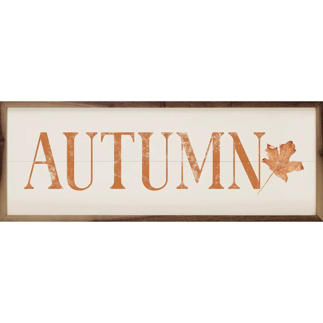 Autumn Orange Leaf White