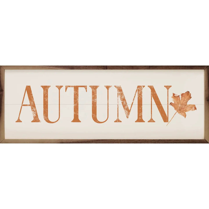 Autumn Orange Leaf White
