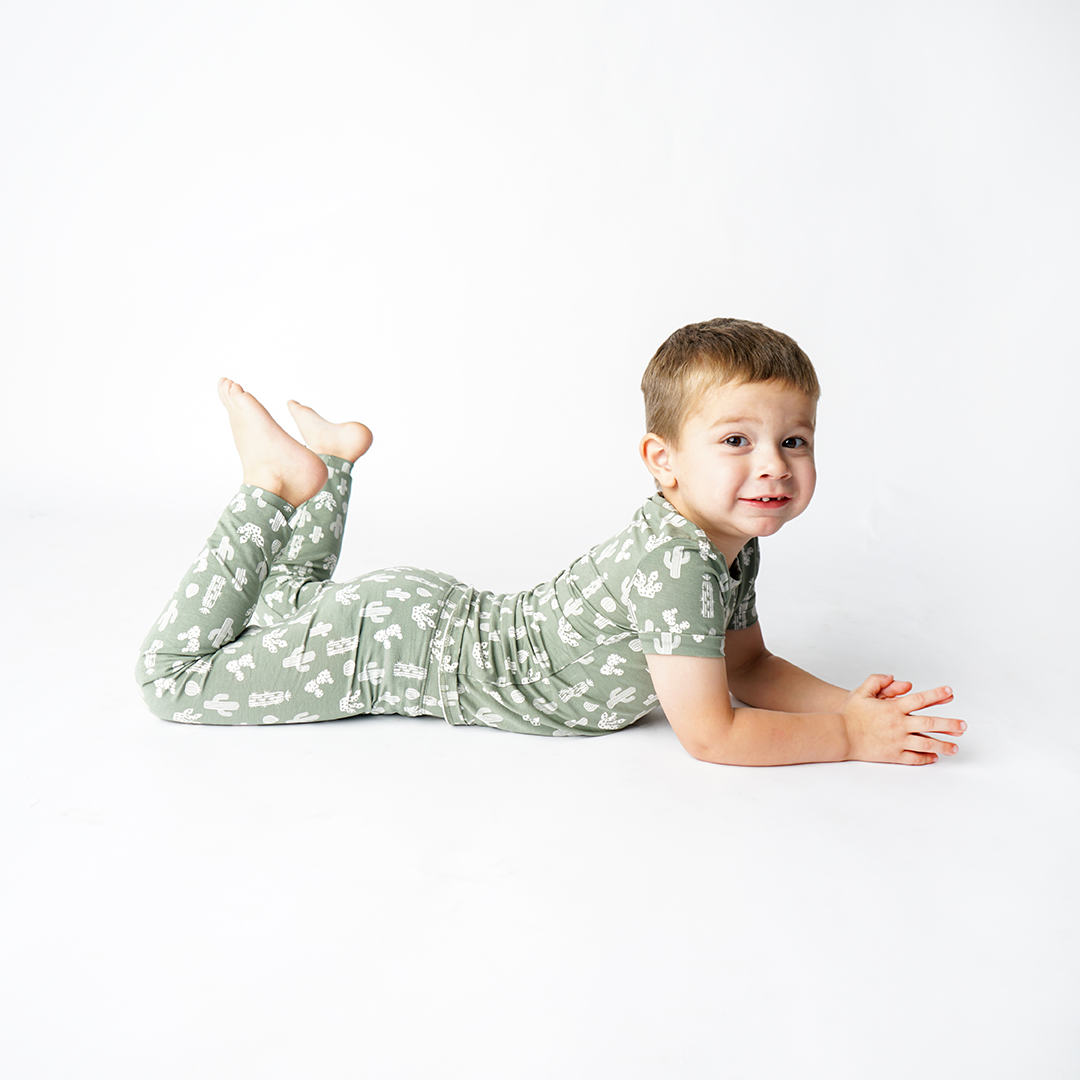 Stay Sharp Two-Piece Bamboo Short Sleeve Kids Pajama Set