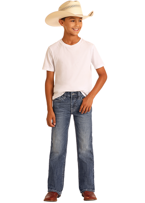 Rock & Roll Boy's Jean - BB Gun Jean in Dark Vintage