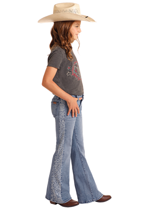 Rock & Roll Girls Jean - Aztec Panel