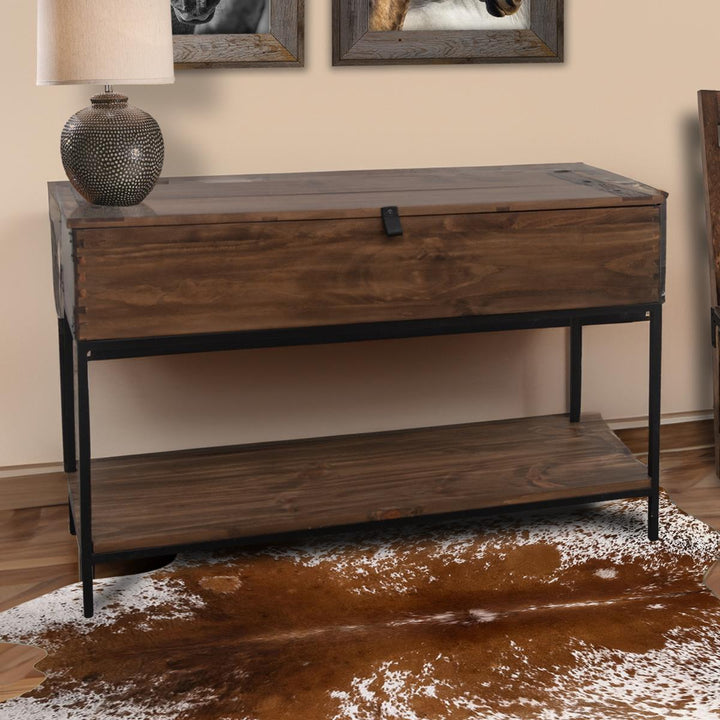 Riverside Dark Walnut Trunk Console