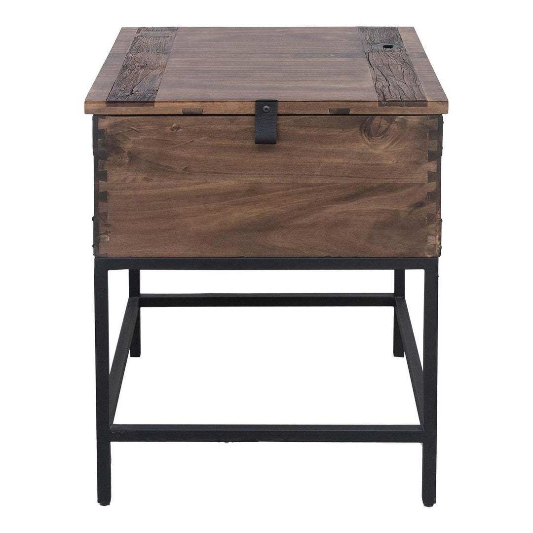 Riverside Dark Walnut Trunk End Table