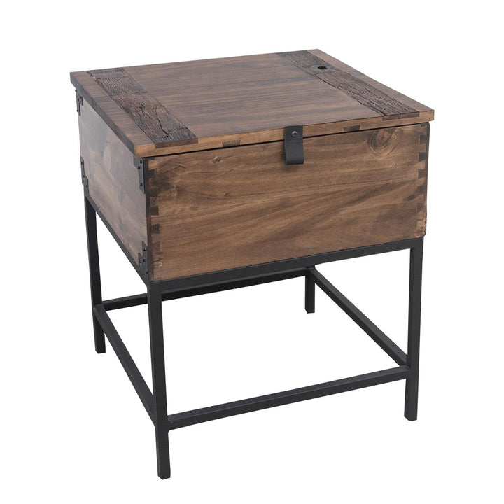 Riverside Dark Walnut Trunk End Table
