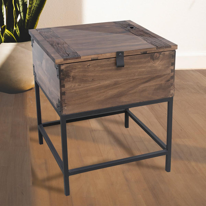 Riverside Dark Walnut Trunk End Table