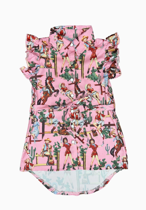Pin Up Pearl Snap Dress