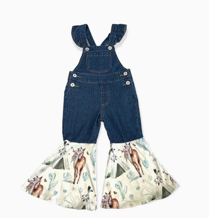 Denim and Teepee Overalls