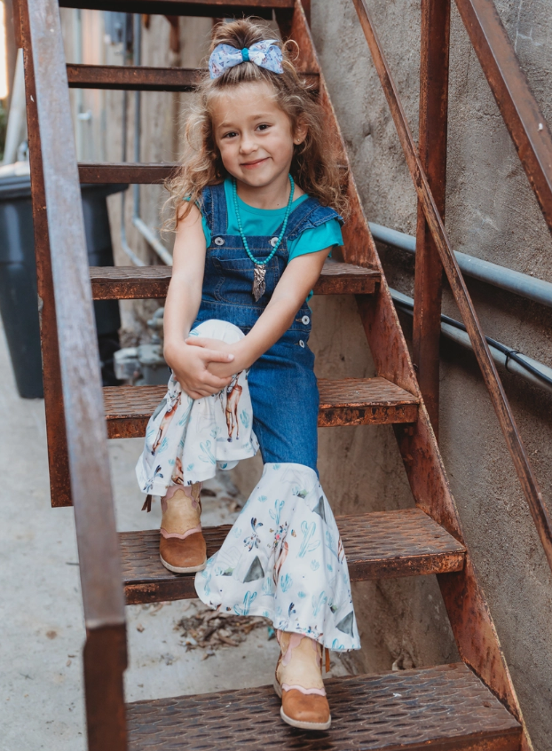 Denim and Teepee Overalls