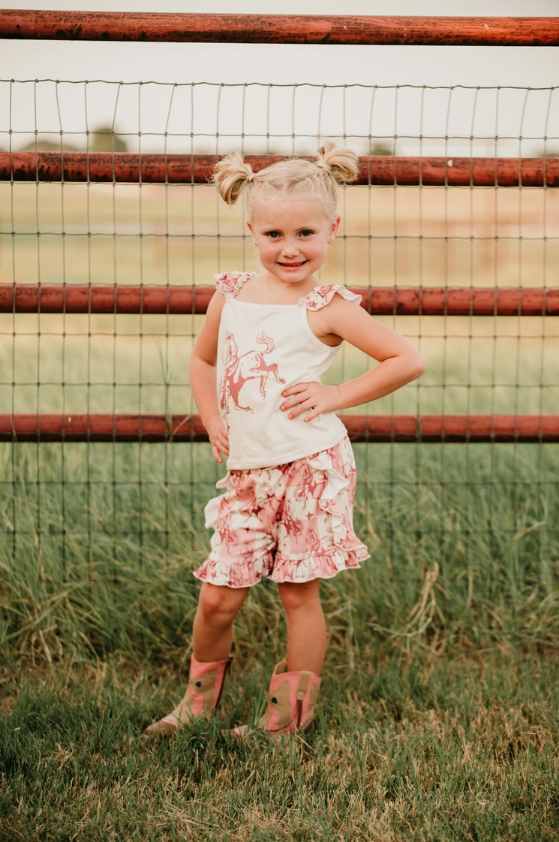 Plaid Bucking Horse 2 Pc Set
