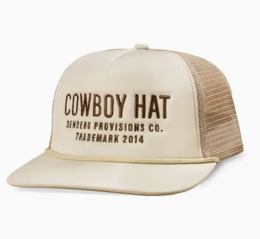 Sendero - Unisex "Cowboy Hat" Cream Snapback