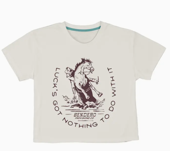 Sendero - Women's Luck's Got Nothing To Do With It Crop Tee