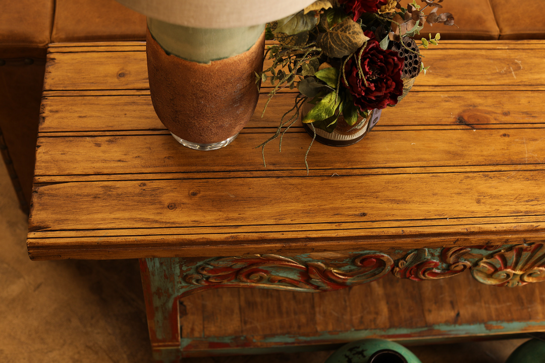 Santa Fe Carved Console Table
