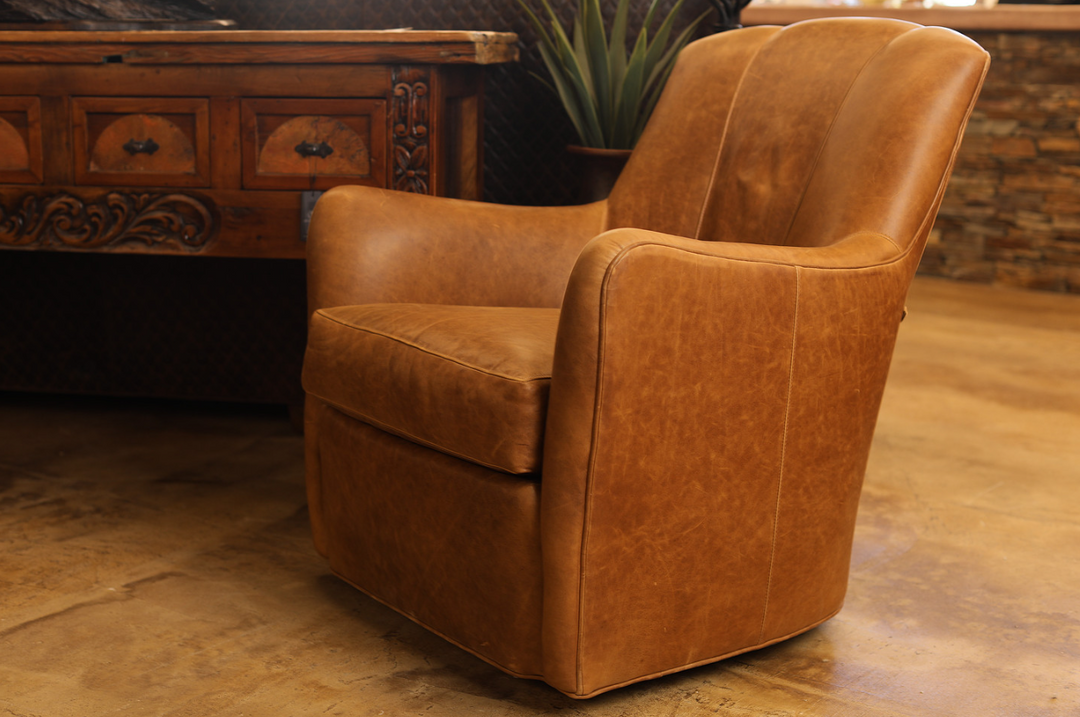 Bridle Leather Swivel Chair