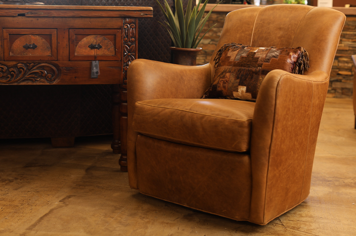 Bridle Leather Swivel Chair