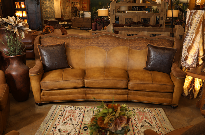 Alisynn Leather Conversational Sofa