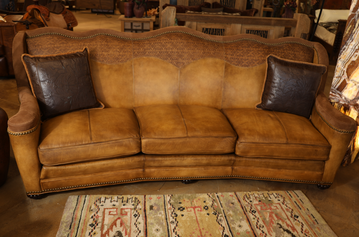 Alisynn Leather Conversational Sofa