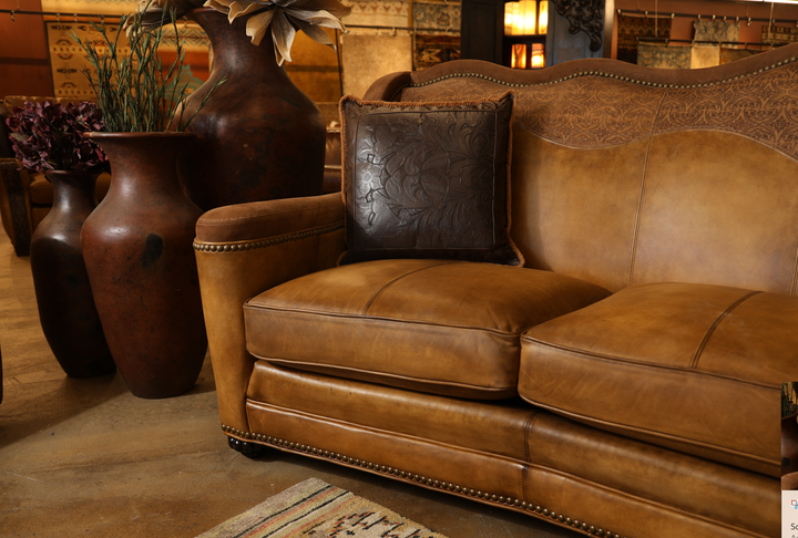 Alisynn Leather Conversational Sofa