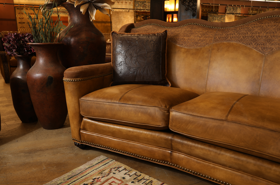 Alisynn Leather Conversational Sofa