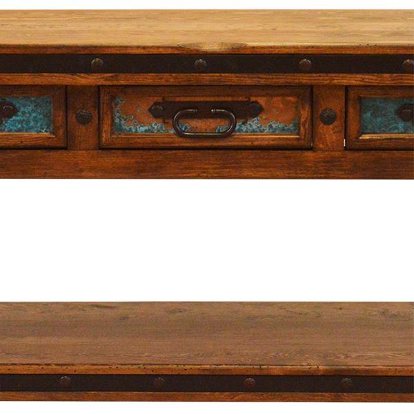 Turquoise & Copper Console Table