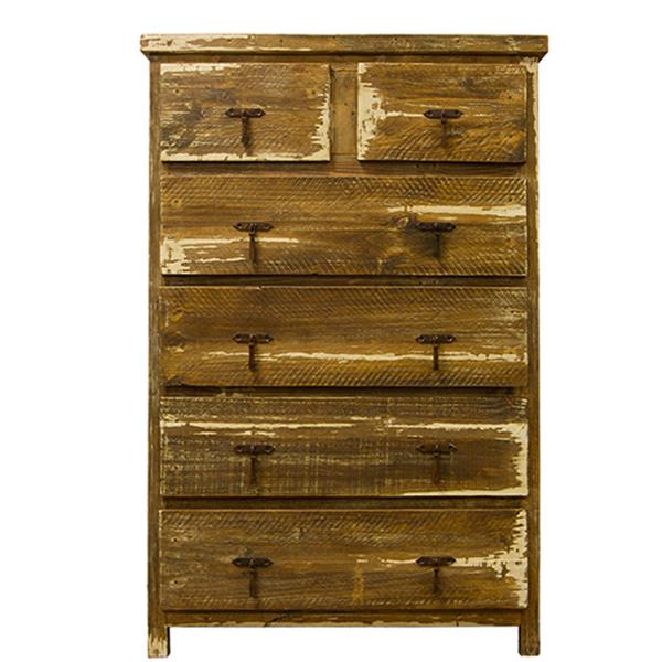Antique White 6 Drawer Chest