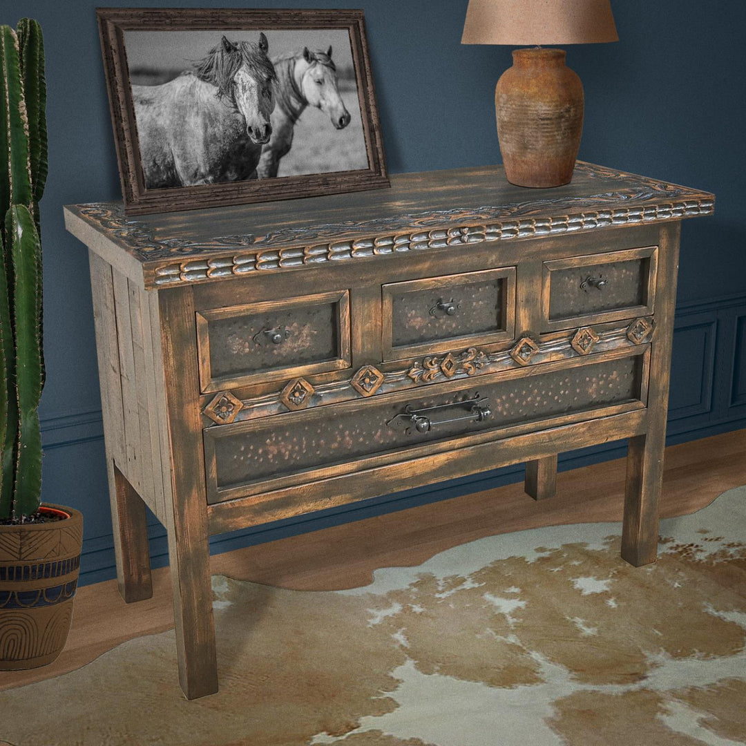 Arrowhead 4 Drawer Console Table