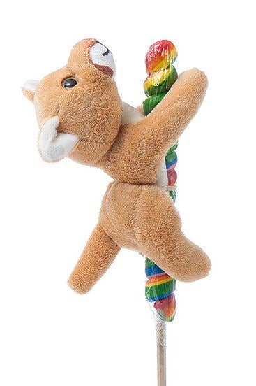 7" Lollyplush Mountain Lion w/14" Rainbow Lollipop