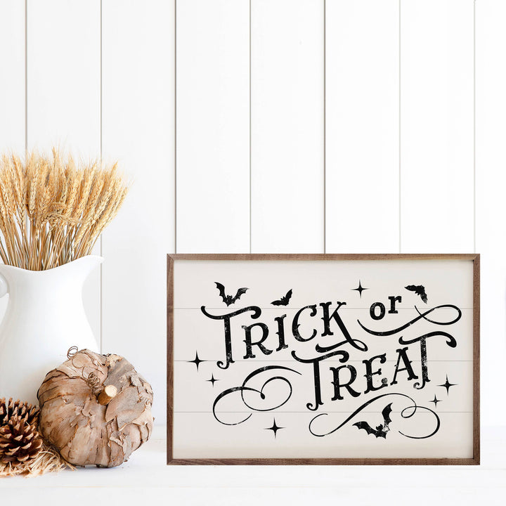 Trick Or Treat Bats And Curls White