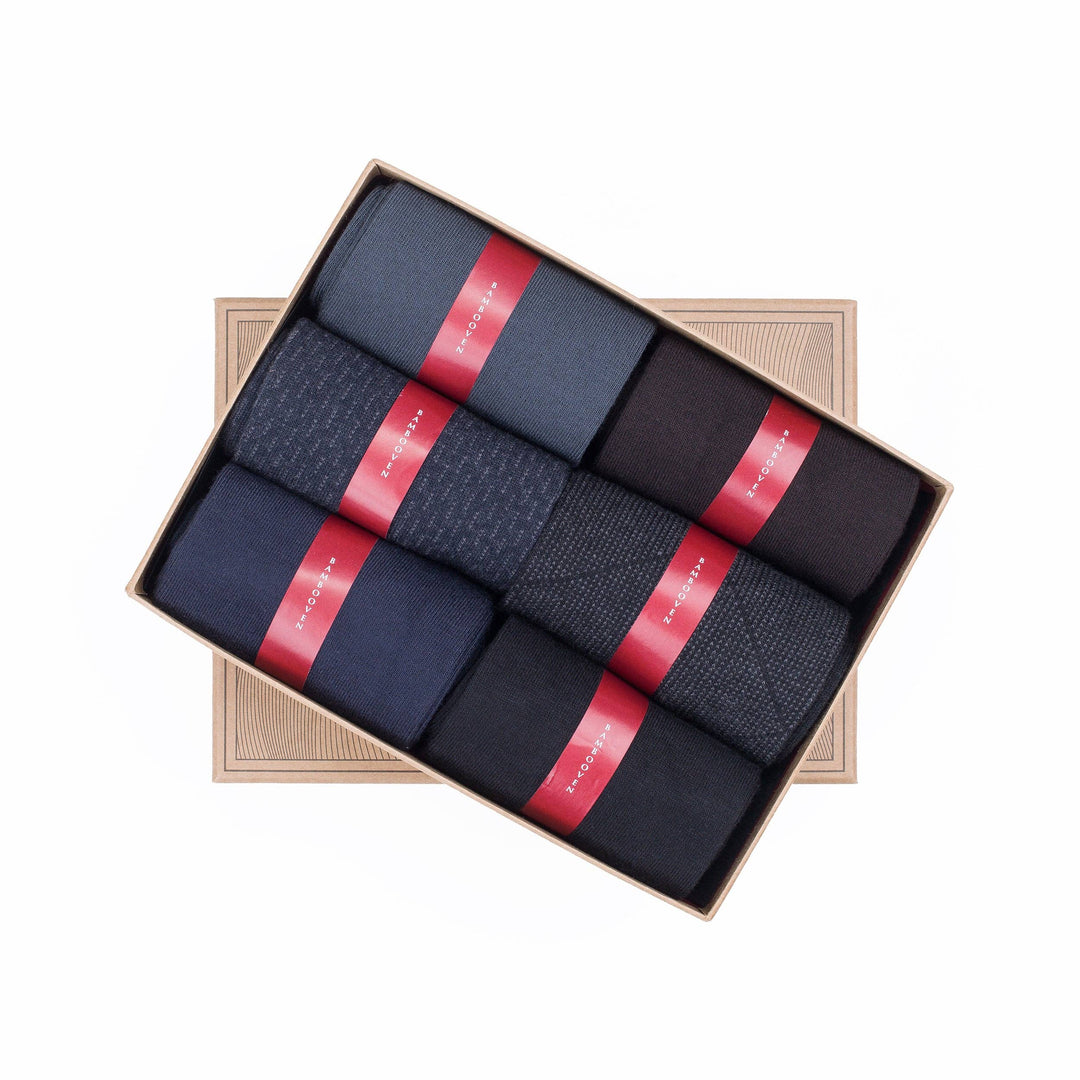 Men’s Bamboo Dress & Trouser Socks 6-Pack (544)