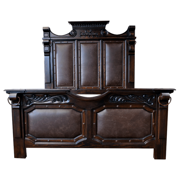 Handcrafted Colonial Bed with Intricate Details