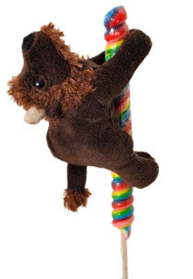 7" Lollyplush Bison Buffalo w/ 14" Rainbow Lollipop
