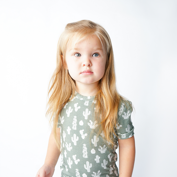 Stay Sharp Two-Piece Bamboo Short Sleeve Kids Pajama Set