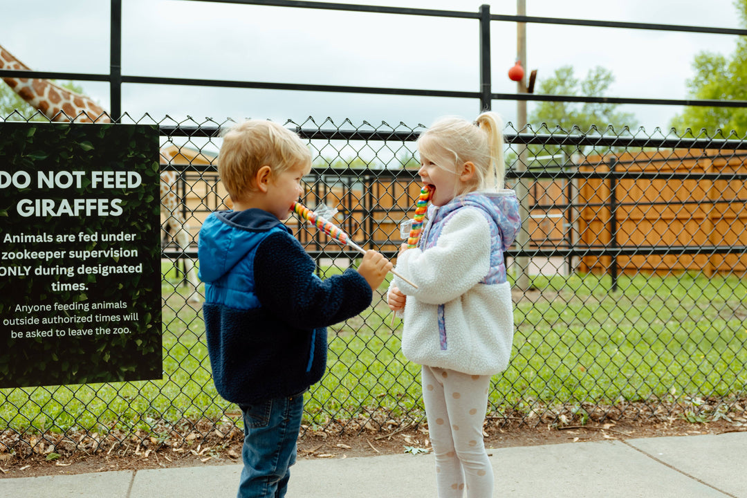 6" (15cm) Lollyplush Goat w/ 14" Rainbow Lollipop